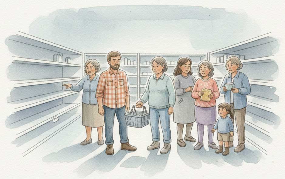 Broken Supply Chain Illustration